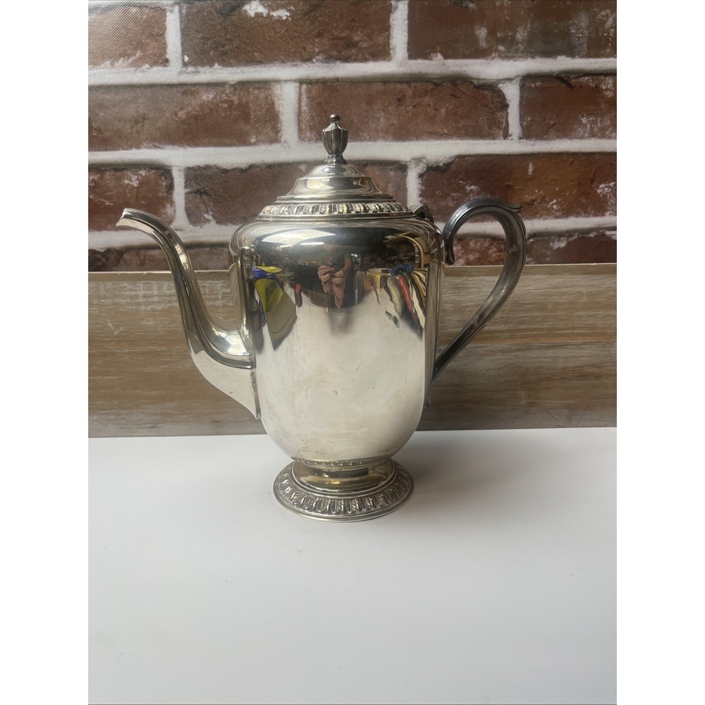 Vintage 10.5" Silverplate Victorian Style Coffee Tea Pot
